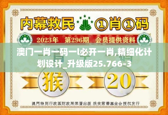 澳门一肖一码一l必开一肖,精细化计划设计_升级版25.766-3