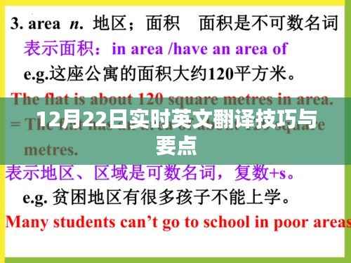 12月22日实时英文翻译技巧与要点解析