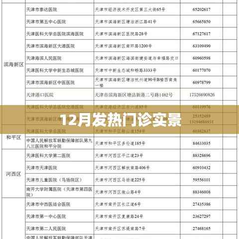 冬季发热门诊实况观察