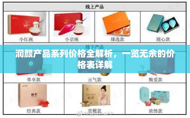 润颜产品系列价格全解析,一览无余的价格表详解