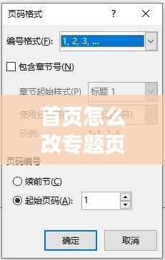 首页怎么改专题页码,专题页是不是首页?